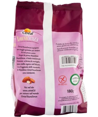 Pack of 3 Madeleine Cereal BuoniSenza - All almonds almonds - Ideal for breakfast - Sweet snack with almond flavor - Gluten-free milk-free and sugar-free - 180 g - Buy Online on GoSupps.com