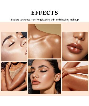 Dual-Ended Highlighter Liquid Luminous Facial Highlighter Waterproof and Long-Lasting Natural Skin Tone (Champagne powder) - Buy Online on GoSupps.com