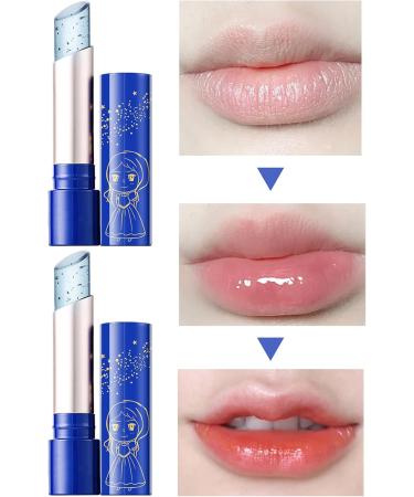  Wisylizv Blue Gelatin Lip Balm: Color Color Moisturizer | Temperature Change Lip Gloss 24K Gold Foil | Moisturizing Cream Change That Changes Brightness For Use - Buy Online on GoSupps.com