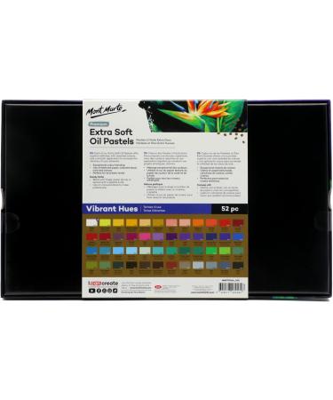 Mont Marte 52pc Extra Soft Oil Pastels - Assorted Vibrant Colors for Blending, Layering & Shading - Ideal for Art, Craft, Coloring and Sketching - Multicolor 52 Count - Buy Online on GoSupps.com