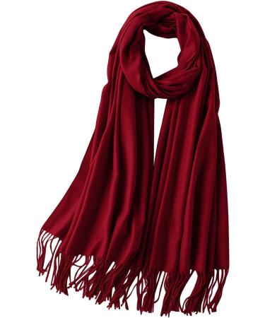 Ladies Triangle Scarf - Warm Elegant Cotton Winter Wrap in Wine | Perfect Neck Warmer - Buy Online on GoSupps.com