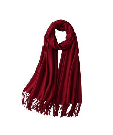 Ladies Triangle Scarf Warm Elegant Scarves Cotton Triangle Winter Scarf Wrap Scarf Scarves Neck Warmer Triangle Scarf One Size Wine