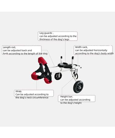 Dog Wheelchair Dog Wheelchair for Back Legs to Help Pets Regain Walking Ability Pet Wheelchair Lightweight 2 Wheels Dog Wheelchair Portable XS widened - Buy Online on GoSupps.com