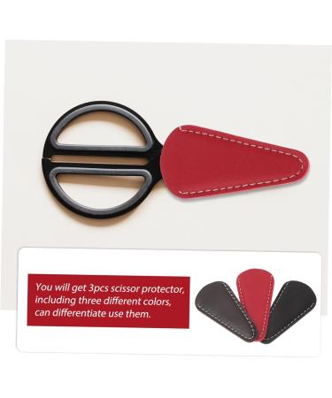Fomiyes 3-St Shearing Head Cover - Premium Vaginal Scissors Protection & Storage PU Leather Bag - Buy Online on GoSupps.com