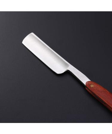 MILISTEN Barber Razor Blade - Stainless Steel Blades & Wooden Handle Manual Shaver for Facial Hair Beard & Ear Hair Trimming - Buy Online on GoSupps.com