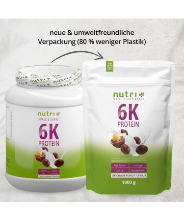 Nutri + Protein Powder Chocolate Peanut 2 kg - Dairy & Whey-Free Protein Blend - Double Pack for Optimal Nutrition - Buy Online on GoSupps.com