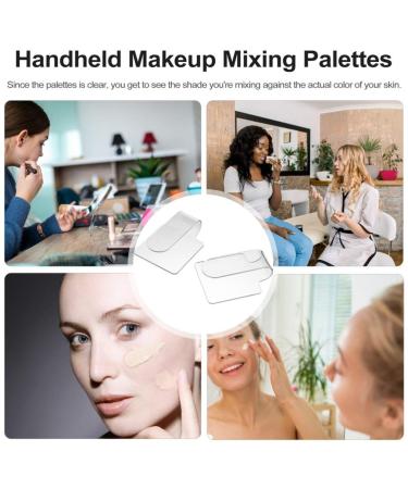 Lurrose 6Pcs Acrylic Artist Color Pallets - Clear Handheld Mixing Boards for Oil & Watercolor Painting Brush Rest Transparent - Buy Online on GoSupps.com