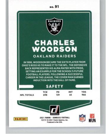 2021 Donruss Charles Woodson #91 Oakland Raiders NFL Football Card - NM-MT - Buy Online on GoSupps.com