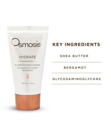 OSMOSIS HYDRATE Plumping Facial Moisturizer - Shea Butter for Aging Sensitive & Dry Skin - 1.69 Fl Oz | International Shipping Available - Buy Online on GoSupps.com