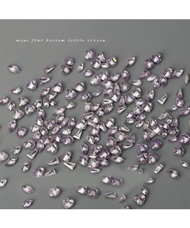 TQUXNGA Nail Art 50 Rhinestones and Irregular Jewels Set for Creative Designs Manicure Purple - Buy Online on GoSupps.com