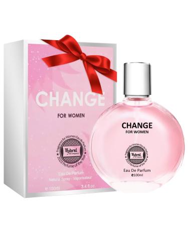 Hybrid & Company Change For Women Delicate And Unexpected Fruity Floral Fragrance Scent Womens Perfume 3.4 Fl Oz CHANGE FOR WOMEN 3.4 Fl Oz (Pack of 1)