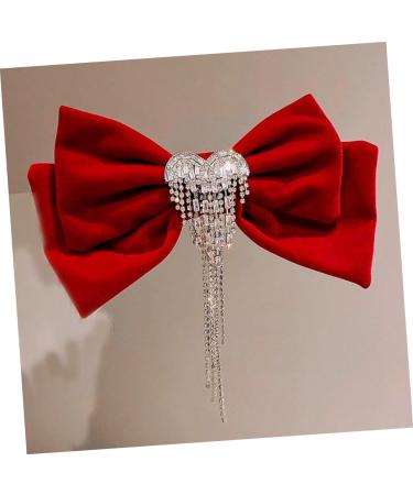 Housoutil Tassel Hair Clip Bowknot Hairpin Vintage Hair Bows Headpiece for Women Big Bow Large Hair Bow Clip Bow Hair Clips Girl Hair Bows Lip Gloss Pearlescent Miss - Buy Online on GoSupps.com