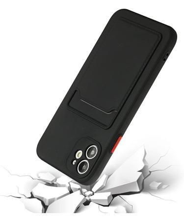Tivenfezk Nadoli Silicone Case for iPhone 15 Plus - Ultra Thin Shockproof Scratch-Resistant Wallet TPU Cover with Credit Card Holder - Black - Buy Online on GoSupps.com