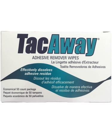 Skin-Tac-H Adhesive TacAway Remover Wipes, 50 count 50 Count (Pack of 1)