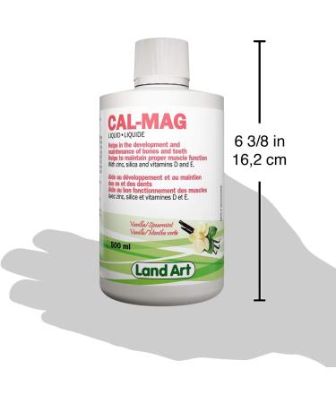 Liquid Calcium Magnesium Formula with Vitamin D Vitamin E and Zinc - Maintain Healthy and Stronger Bones - 500ml - Vanilla Spearmint Flavor - Non-GMO Gluten Free Sugar Free - Made in Canada - Buy Online on GoSupps.com