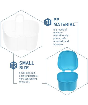 SUPVOX Denture Box - Blue Denture Teeth Storage Case with Net for Secure & Hygienic Storage | International Shipping Available - Buy Online on GoSupps.com