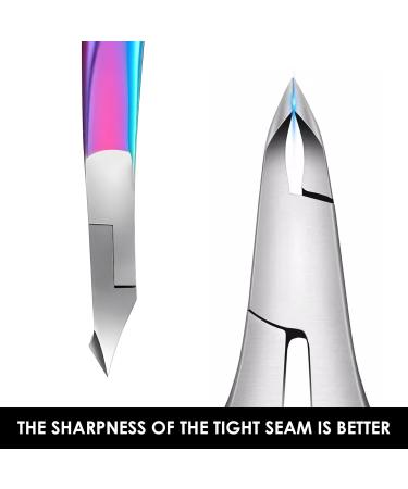 4-Piece Cuticle Slide Set & Nail Shaver - Stainless Steel Nail Skin Remover Tools for Manicure & Pedicure - Colorful Gradient Design - Buy Online on GoSupps.com