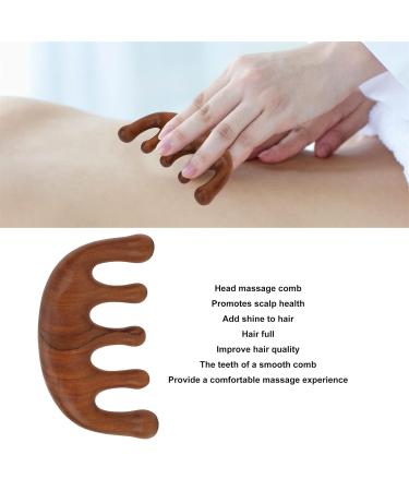 Shop Premium Head Massage Comb | Sandalwood Gua Sha Scalp Massager for Relaxation & Wellness - Buy Online on GoSupps.com