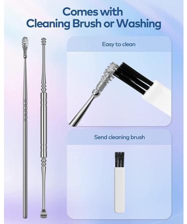 Stainless Steel Double-Ended Earwax Remover Spiral Cleaner for Kids, Adults & Seniors - Buy Online on GoSupps.com