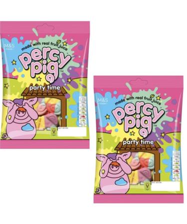 Percy Pig Party Time Fruit Gums Twin Pack - 2 x 150g | Deliciously Chewy & Irresistibly Fruity Treats