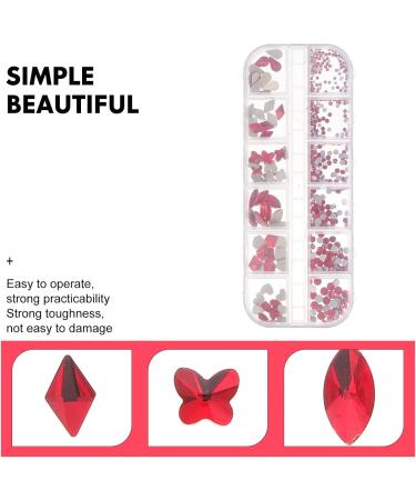 Minkissy 1 Box Nail Art Accessories Nail Metal Diy Accessories for Nail Nails Gems Nail Art Gems Crystal Nail Gems Metal Nail Jewelry Nail Crystals Nail Jewels Red Resin Boxed Shaped Drill - Buy Online on GoSupps.com