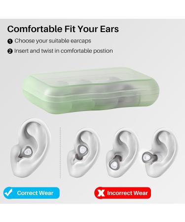 Buy Reusable Silicone Ear Plugs for Sleeping - 33dB Noise Cancelling Protection | Ideal for Sleep Concerts Snoring & Travel - International Shipping Available - Buy Online on GoSupps.com