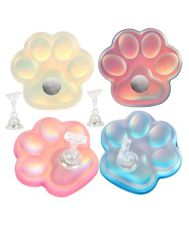 Ipetboom 4 Sets exercise rack nail stand nail polish manicure Symphony nail tips practice holders resin with base base nail holder nail art stand portable bracket Accessories