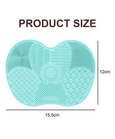 Sioppkik Silicone Makeup Brush Cleaning Mat - 2 Large Apple-Shaped Scrubber Pads (Green & Pink) - Essential Cosmetic Cleaning Tool with Suction Cups - Buy Online on GoSupps.com