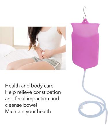 2L Portable Enema Bag Kit - Silicone Intestinal Cleaning Kit for Home Use | Purple for Men & Women - Buy Online on GoSupps.com
