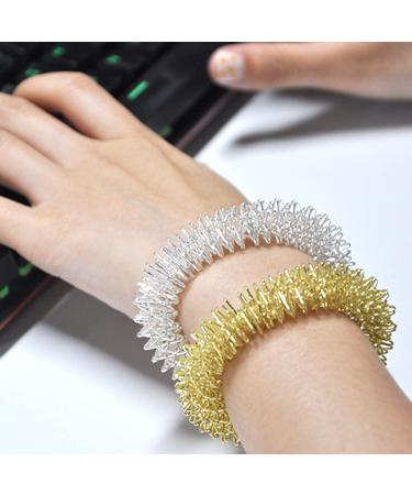 Weescie 10-Piece Acupressure Ring Set | Finger Massage Rings & Bracelets for Stress Relief | Gold & Silver Options | International Shipping Available - Buy Online on GoSupps.com