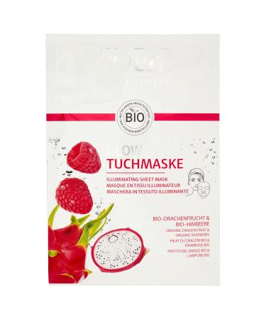Lavera Glow Tuchmask Bio-Drachenfrucht & Bio-rasched Naturally beautiful complexion Moisture NATURE COSMETICS VEGAN Organic ingredients Of course & innovative Face care mask 1 piece