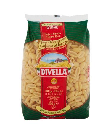 Italian Gourmet E.R. Divella Gnocchetti Sardi N. 58 Lot of 24 durum wheat semolina pasta 500 g + box of 400 g