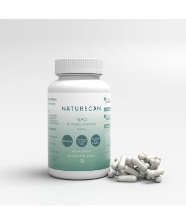 NAC N-Acetylcysteine Capsules 600 mg - 60 Capsules - Naturecan
