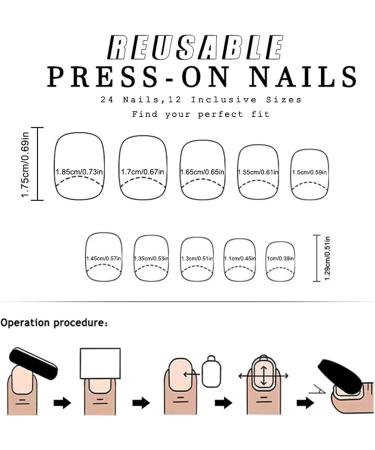 4th Of July Press On Nails | Short Square Flag Fake Nails | 24 Nails Stars And Stripes Short Square Fake Nails For Nail Salon - Buy Online on GoSupps.com