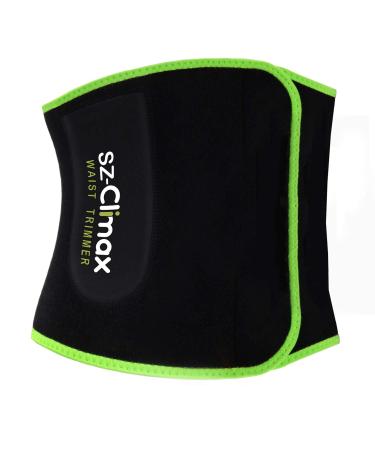 SZ-Climax Waist Trainer Belt, Promotes Sweat Wrap Exercise Belt Women Men Fitness Workout Belt Abdominal Trainers, Back Support with Pocket for Cell Phone