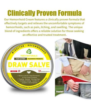 Organic Herbal Hemorrhoid Cream for Fast Relief - 1.76 Oz - Suitable for Adults, Pregnant & Postpartum Women - Buy Online on GoSupps.com