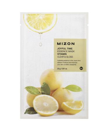 MIZON 3D Face Mask With Vitamin C For Brilliance And Vitality Joyful Time (Essence Mask Vitamin) 23 G