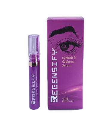 REGENSIFY Eyelash and Eyebrow Growth Serum 4 ml (0.135 FL Oz) Capixyl 5% Redensyl Adenosine Biotin Panthenol Hyaluronic Acid Peptides - Promotes voluminous Lashes and Brows
