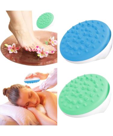perfk 6x Anti-Cellulite Body Massage Glove - Exfoliating Bath Shower Massager Brush - Blue | Shop Internationally - Buy Online on GoSupps.com