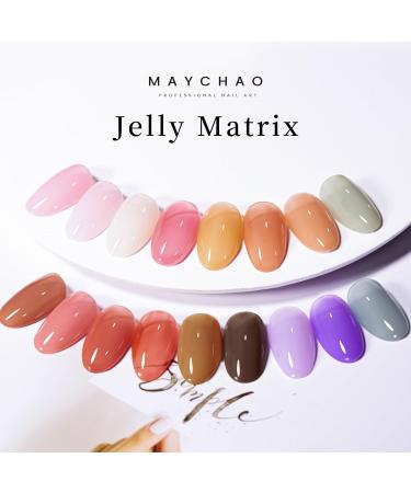 MAYCHAO 15ML Nude Jelly Gel Nail Polish - Translucent Grey-Green Soak Off UV Gel Polish for French Manicure - Buy Online on GoSupps.com