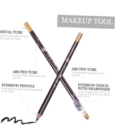 WOONEKY 8pcs Wooden Beauty Eyebrow Pencil Black Eyebrow Eyebrow Pencil Makeup Tool 1 count (Pack of 1) Coffee - Buy Online on GoSupps.com