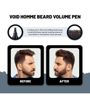 VOID Homme Beard Volume Pen (Black) - Sweat & Waterproof Beard Filler for Natural Look - Buy Online on GoSupps.com