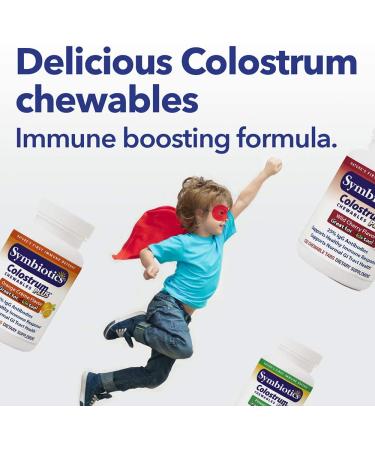 Symbiotics Colostrum Plus Chewables - Pineapple Flavor (120 Tabs) | Immune Support & Gut Health - Buy Online on GoSupps.com