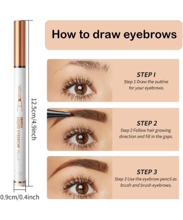 Eyebrow Pencil With 4 Fork Tip 4 Fork Tip 3D Microblading Magic Eyebrow Pencil Waterproof Magic Microblading Eyebrow Pencil Eye Brown Makeup Long Lasting Eyebrow Pencil Stay On All Day(Gray) - Buy Online on GoSupps.com
