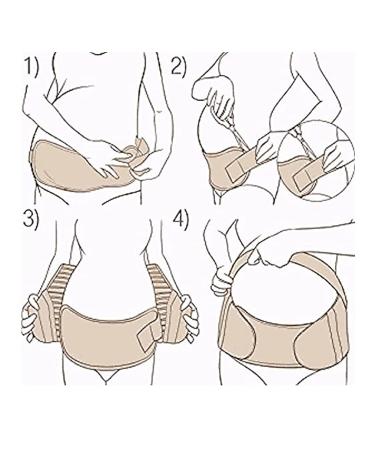 Jamila Maternity Belt - Pregnancy Support Waist Band for Back, Pelvic, and Hip Pain Relief - White XXL - Buy Online on GoSupps.com