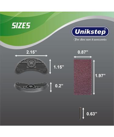 UNIKSTEP 8 Pairs Shoe Heel Plate Taps - Durable Rubber Patches & Replacement Kit for Shoe Heel Repair - International Shipping Available - Buy Online on GoSupps.com