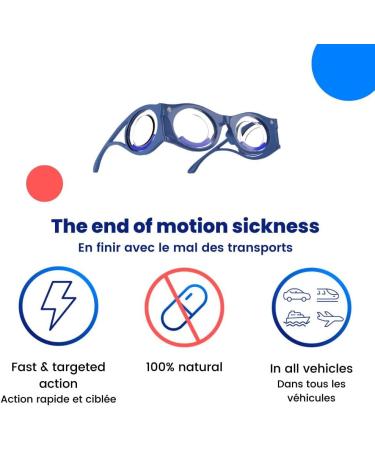 Shop Boarding Glasses | Motion Sickness Glasses with Original Technology | Anti Nausea Solution for Travel & Seasickness Blue - Buy Online on GoSupps.com