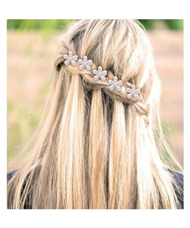 AUONY 10PCS Mini Pearl Hair Clips - Small Flower Wedding Artificial Pearl Hair Accessories for Women Girls - Mother's Day Gift (White) - Buy Online on GoSupps.com