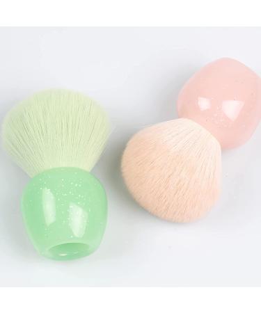 Large Face Brush for Powder Makeup, Blush, Setting Powder, and Bronzer - Plush Fibers (Green) - Buy Online on GoSupps.com