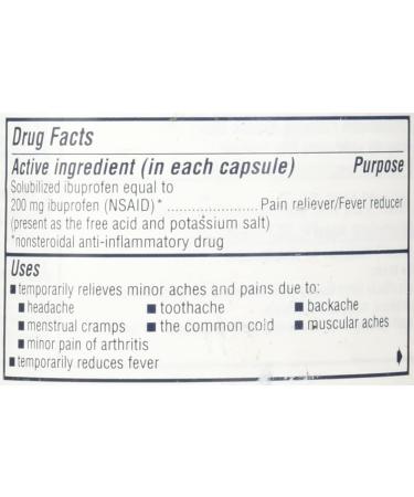 Advil Liqui-Gels 200mg - 200 Liquid Filled Capsules | Fast Acting Pain Relief - Buy Online on GoSupps.com
